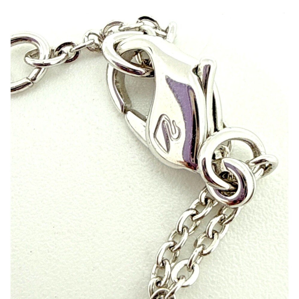 NWOT Swarovski Crystals Pear Red Siam Pendant Necklace w/ Clear Accents NEW 18" - Picture 11 of 13